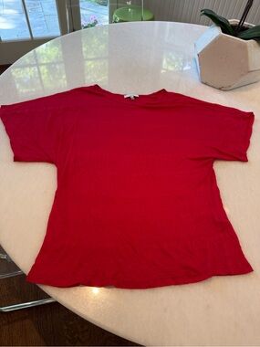 Adam Lippes Red Crewneck Tee